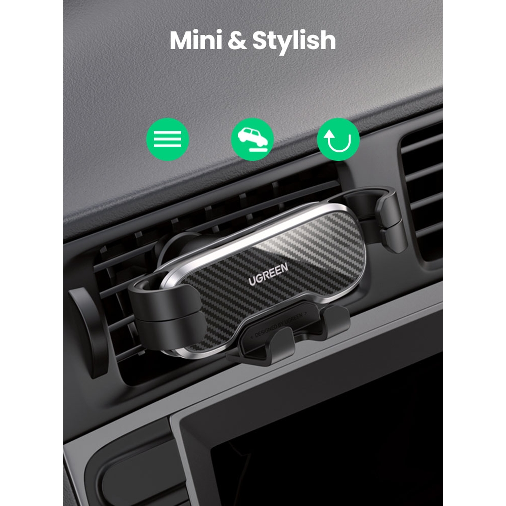 SOPORTE CELULAR TIPO CLIP PARA REJILLA DE VENTILACION AUTOMOVIL UGREEN LP128 - 2