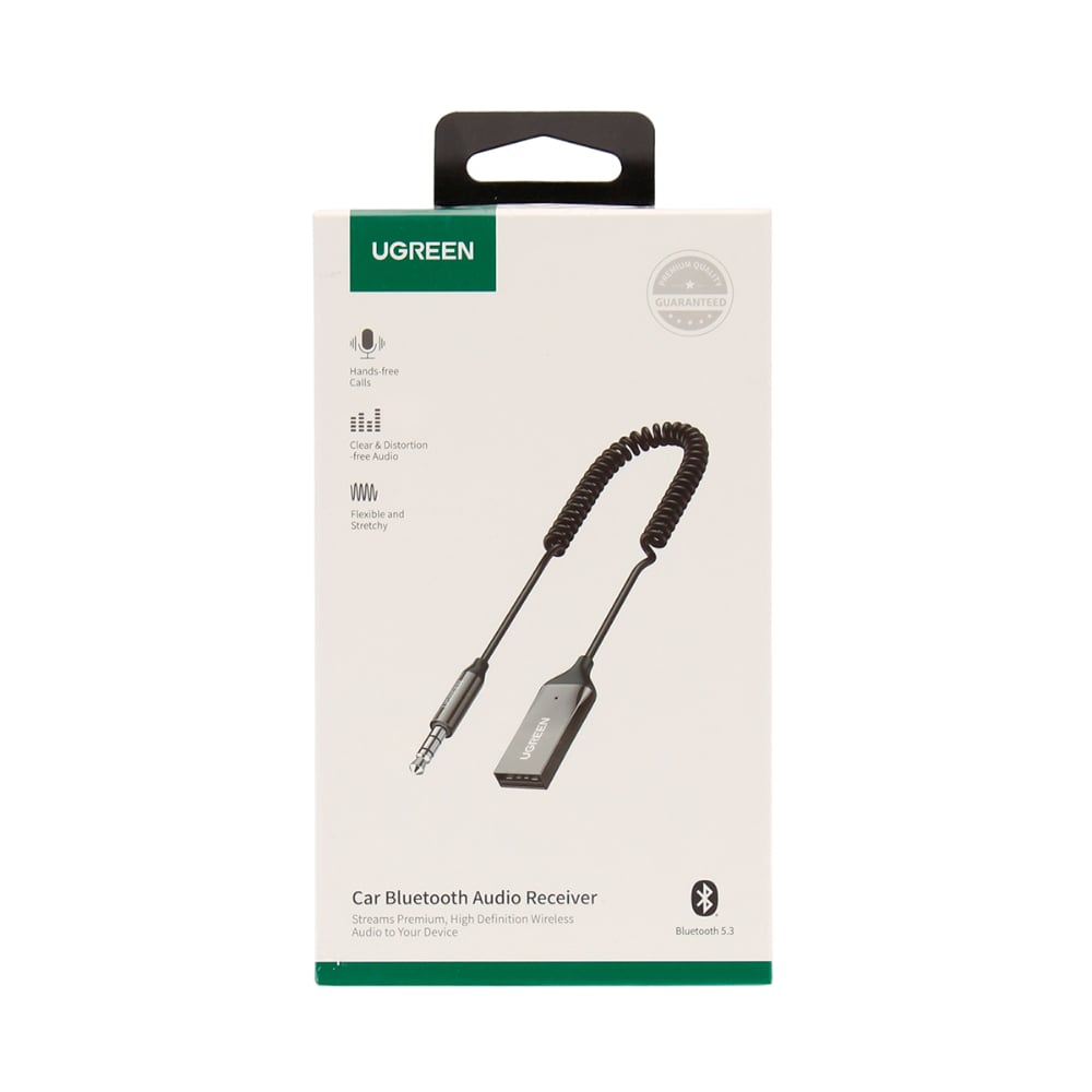 RECEPTOR AUDIO AUTOMOVIL BLUETOOTH 5.0 PLUG 3.5MM /POWER USB-A UGREEN CM309 - 1