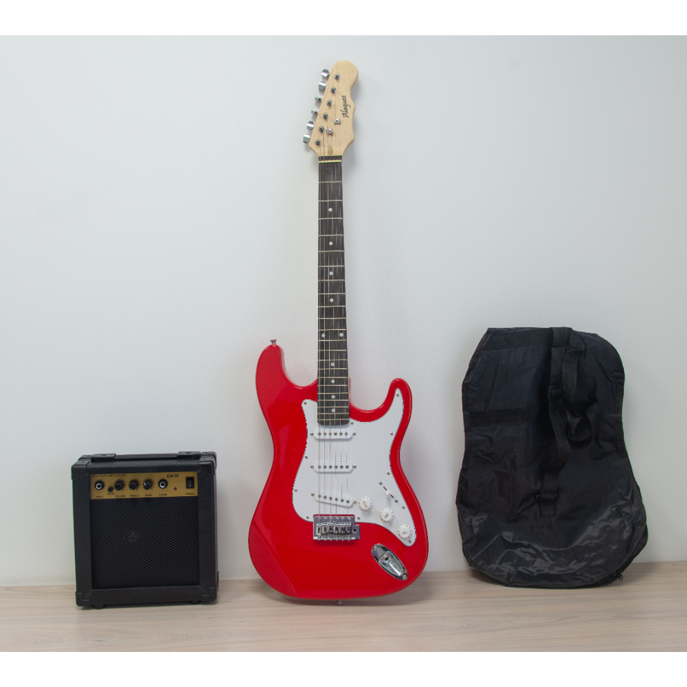 PACK GUITARRA ELECTRICA ROJA CON AMPIFICADOR 10W ALAGUEZ - 3