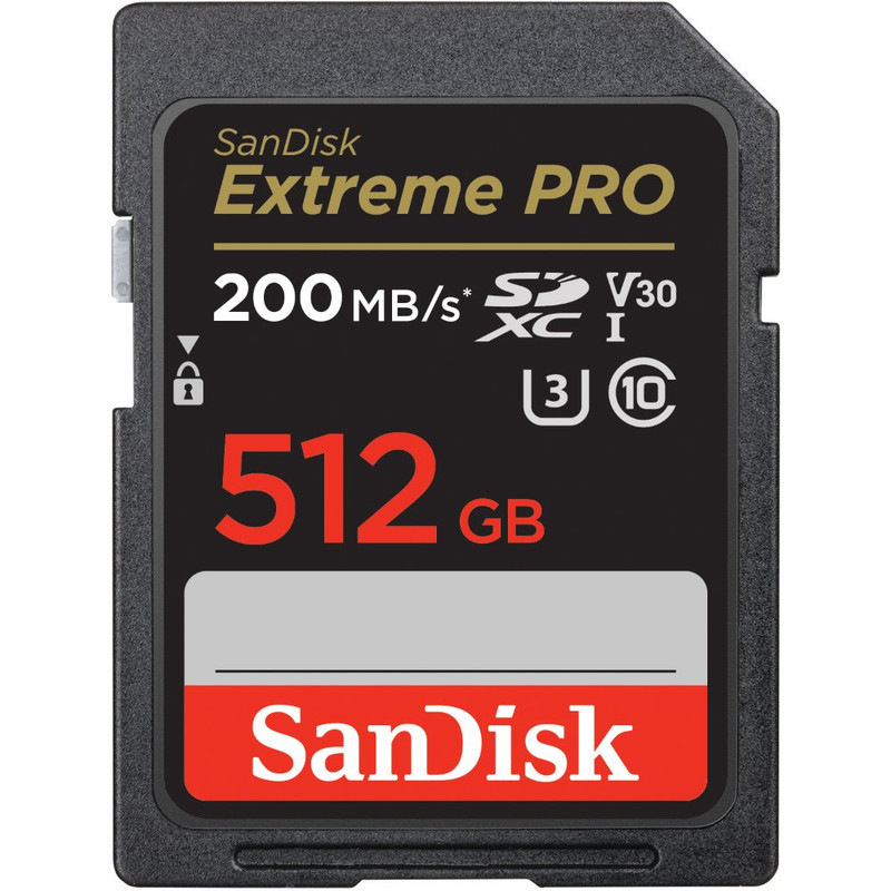 TARJETA SD 512GB EXTREME PRO R200MB/S W140MB/S SANDISK - 1