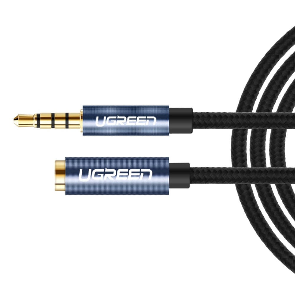 CABLE EXTENSION 3.5MM 4 POLOS M/H 2M NEGRO UGREEN - 1
