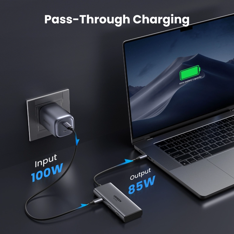 MULTIPUERTO USB-C 2HDMI 8K + 3USB + PD UGREEN - 3