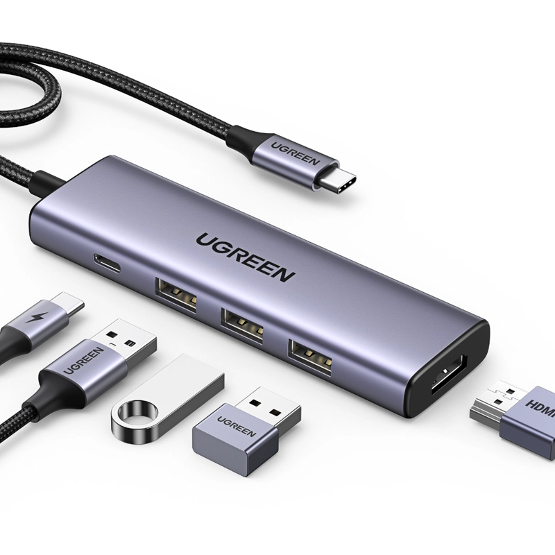 MULTIPUERTO USB-C HDMI+3USB+PD UGREEN - 1