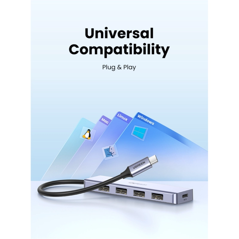HUB USB-C A 4 USB-A 30 ALUMINIO UGREEN - 2