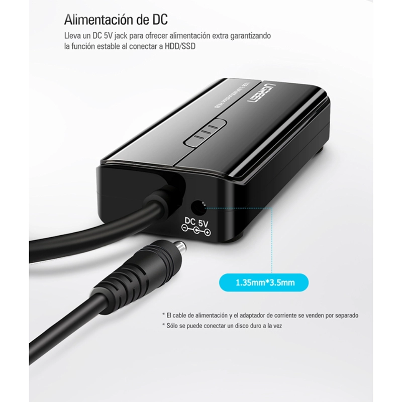 HUB USB-A A 3USB + RJ45 GIGABIT NEGRO UGREEN - 3