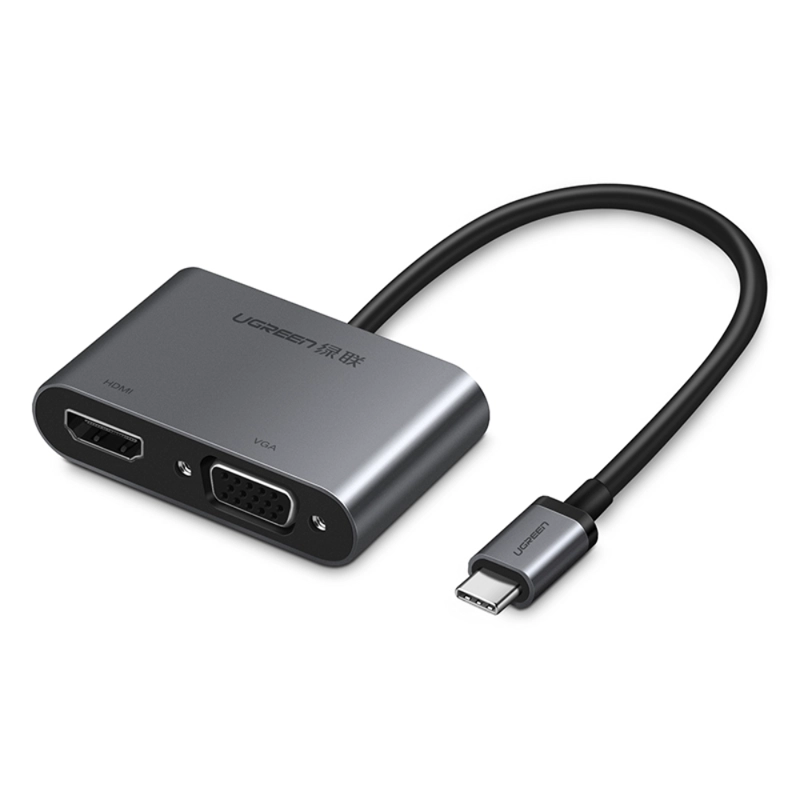 CONVERTIDOR USB-C A HDMI+VGA+PD GRIS UGREEN - 2