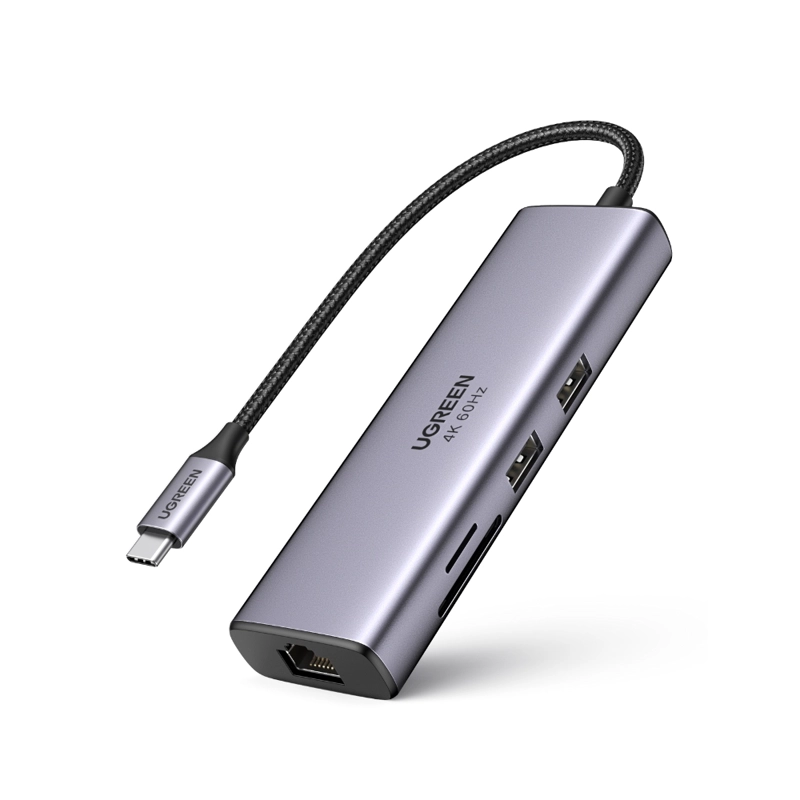 MULTIPUERTO USB-C HDMI+USB+SD+RJ45 UGREEN - 1