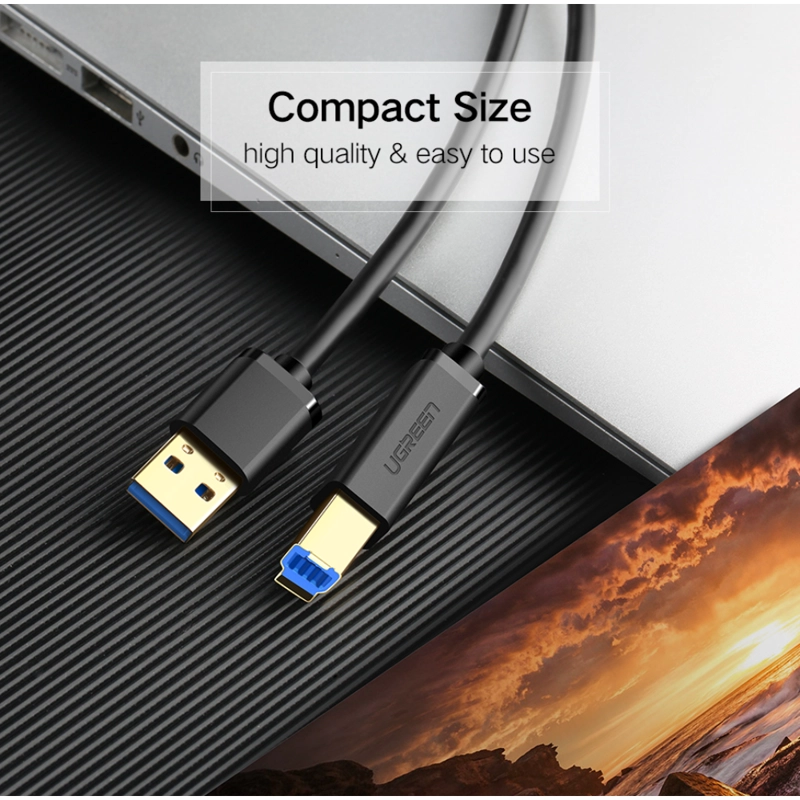 CABLE DATOS 30 IMPRESORA USB-A A USB-B 2M UGREEN - 2