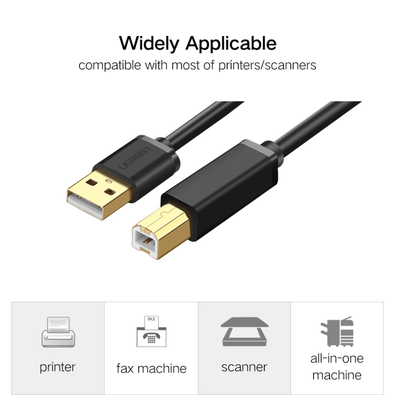 CABLE DATOS 30 IMPRESORA USB-A A USB-B 2M UGREEN - 3