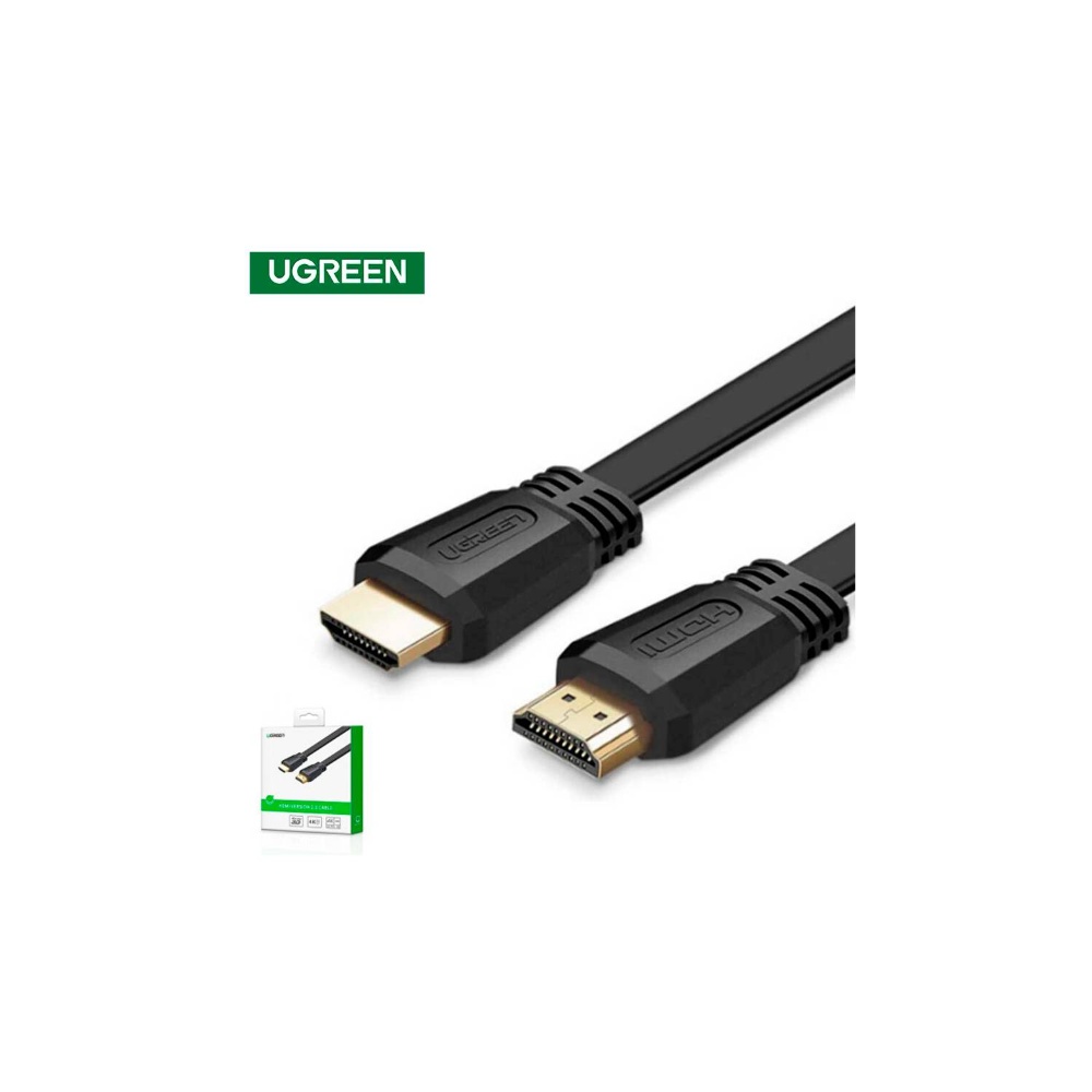 CABLE HDMI 1.4 M/M 5M PLANO NEGRO UGREEN - 1