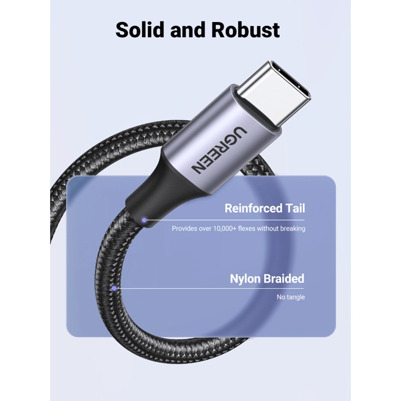 CABLE USB-C A USB-A 3A 3M REFORZADO NEGRO UGREEN US288 - 4