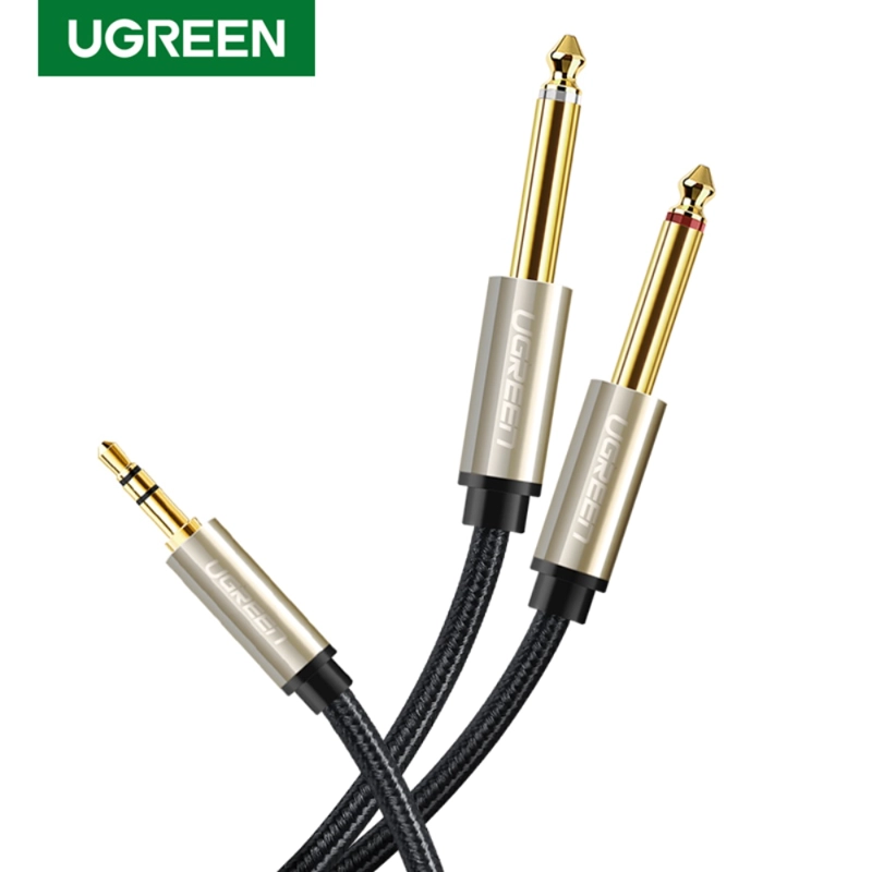 CABLE DE AUDIO JACK ESTE REO 3.5MM/2JACK 6.3MM MONO 2 METROS GRIS AV126 - 4
