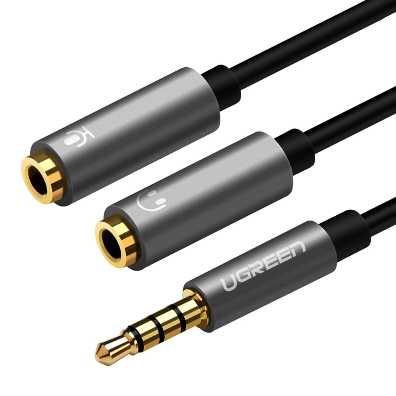 CABLE DIVISOR DE AUDIO ESTE REO PLUG 4 POLOS 3.5MM M/2H A 2 JACK 3.5MM - 3