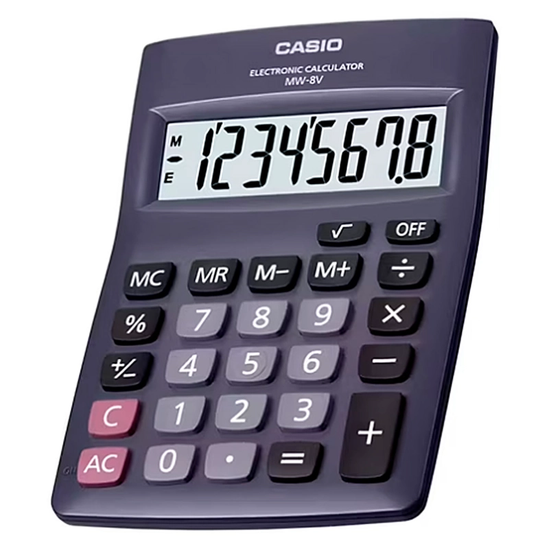 CALCULADORA DE BOLSILLO COLOR NEGRO MW-8V-BK - 1