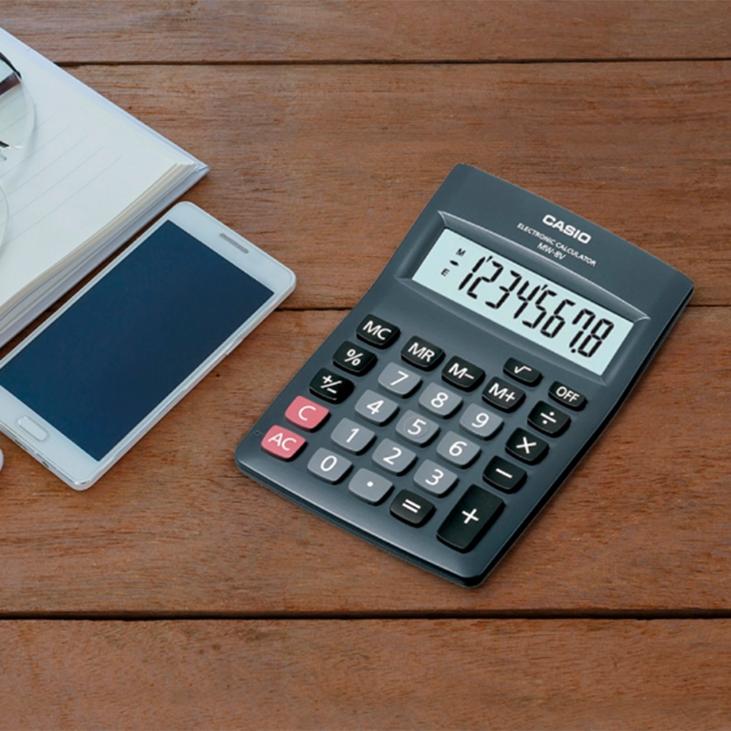 CALCULADORA DE BOLSILLO COLOR NEGRO MW-8V-BK - 2