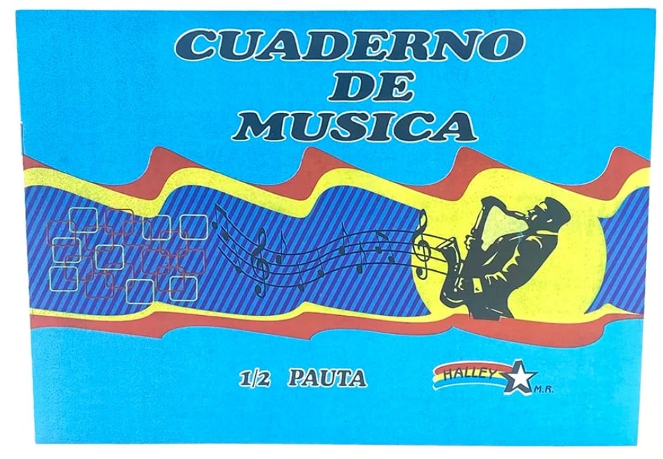 CUADERNO DE MUSICA 10 HOJAS 1/2 PAUTAS - 1
