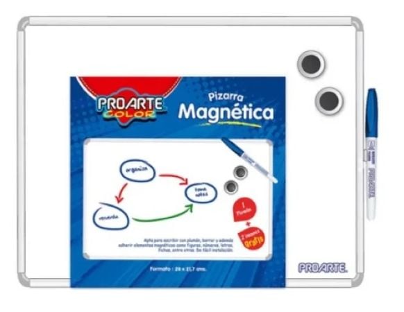 PIZARRA BLANCA 28 X 22 CM MAGNETICA - 1