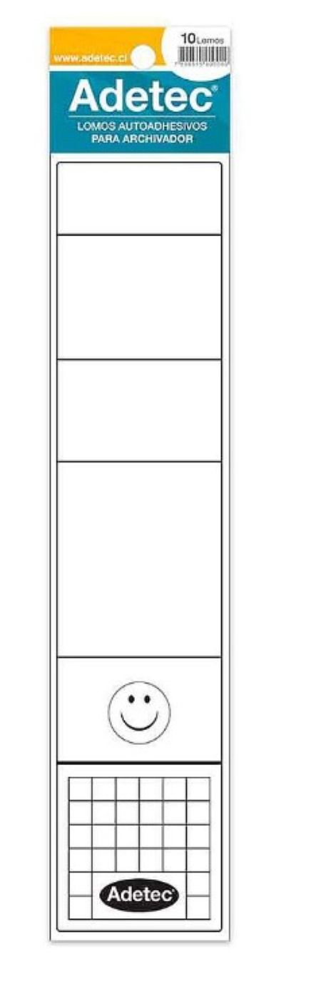 LOMOS AUTOADHESIVOS PARA ARCHIVADOR BLANCO - 1