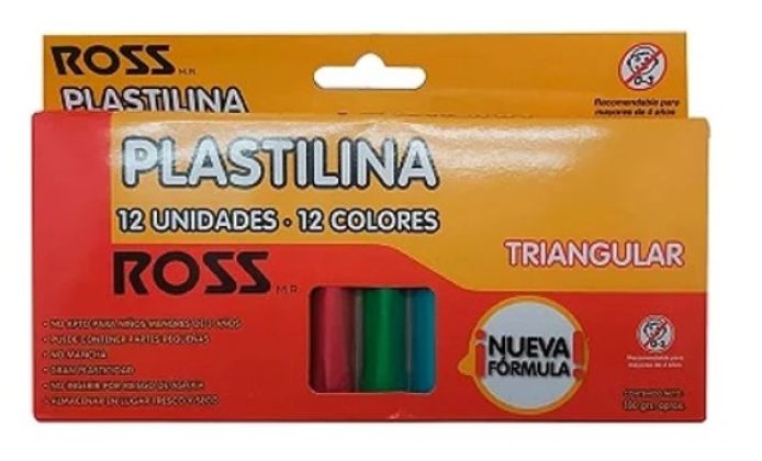 PLASTICINA 12 UNIDADES 12 COLORES TRIANGULAR - 1
