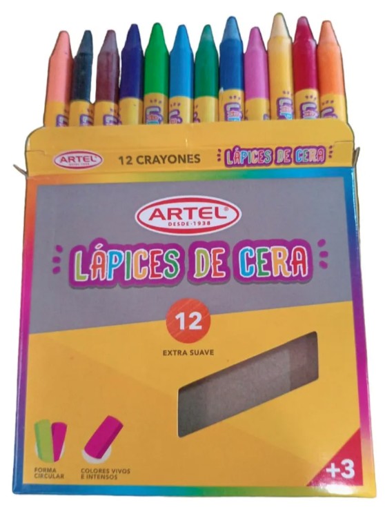 LAPICES DE CERA 12 UNIDADES - 1