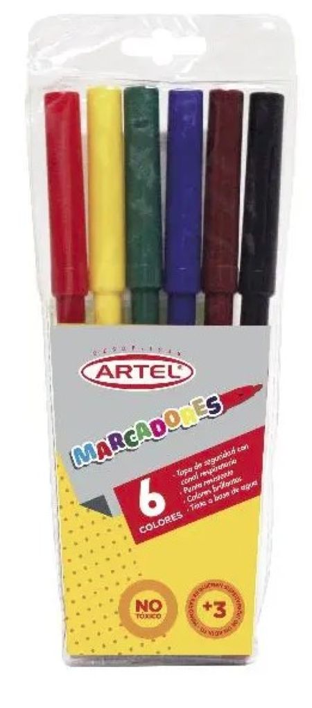 SCRIPTO MARCADORES PLUMONES 6 COLORES - 1