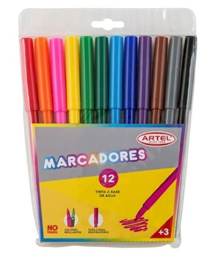SCRIPTO MARCADORES PLUMONES 12 COLORES - 1