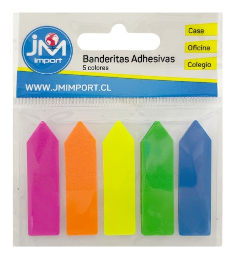 BANDERITAS ADHESIVAS 5 COLORES - 1