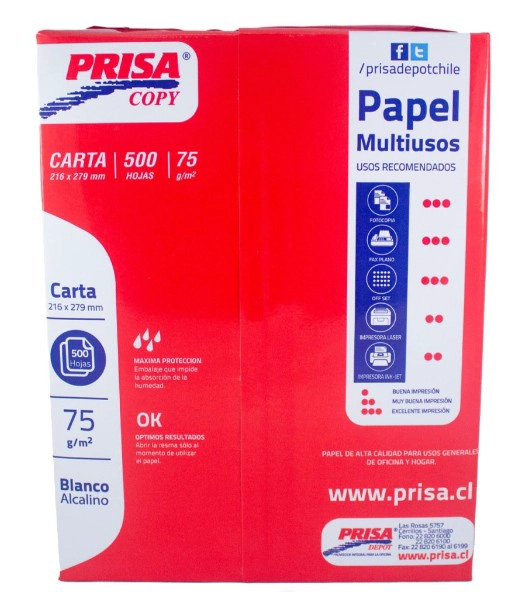 RESMA PAPEL TIPO CARTA - 1