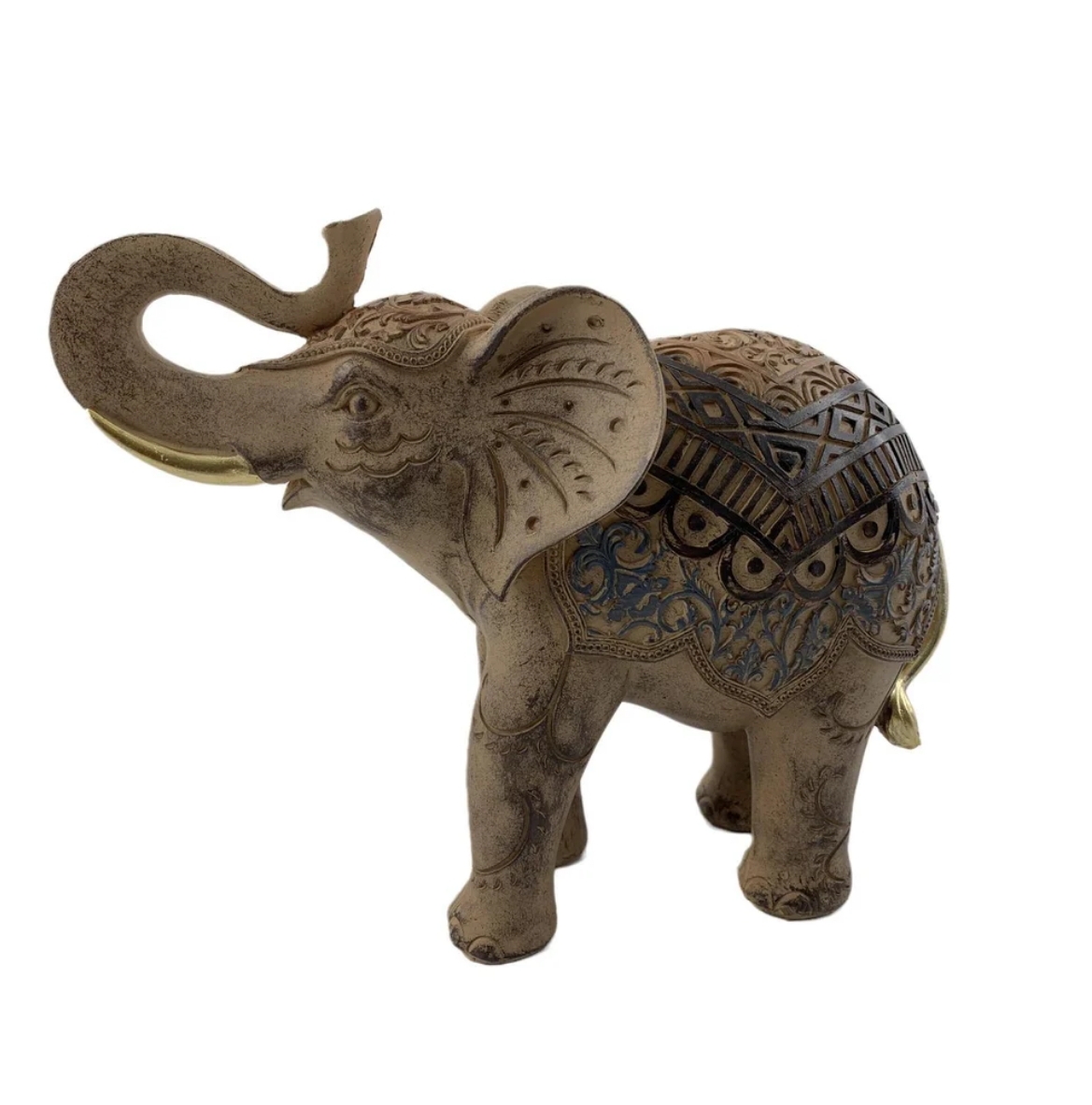 FIGURA DECORATIVA ELEFANTE POLIRESINA 28.5 CM - 1