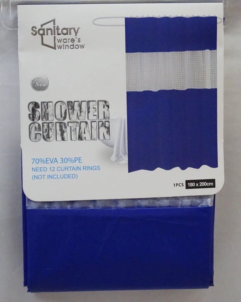 CORTINA DE DUCHA MORADA IMPERMEABLE - 1