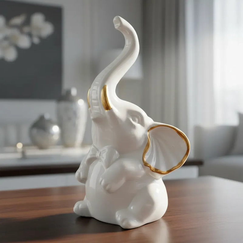 FIGURA DECORATIVA DE ELEFANTE MODERNO - 3
