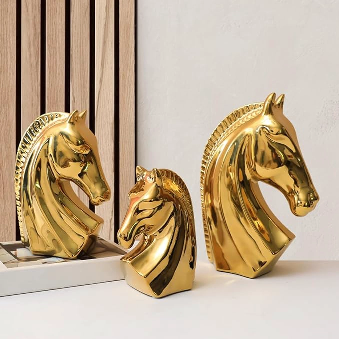 FIGURA DECORATIVA DE CABEZA DE CABALLO - 2