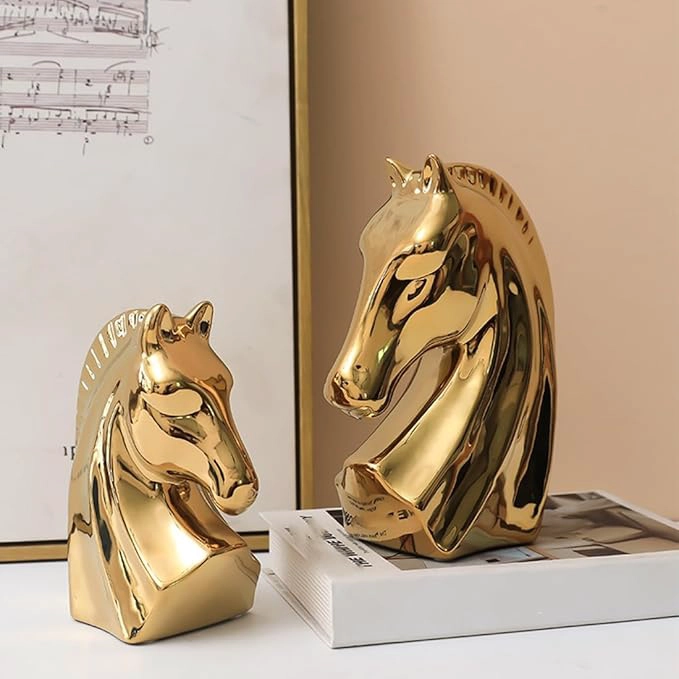 FIGURA DECORATIVA DE CABEZA DE CABALLO - 3