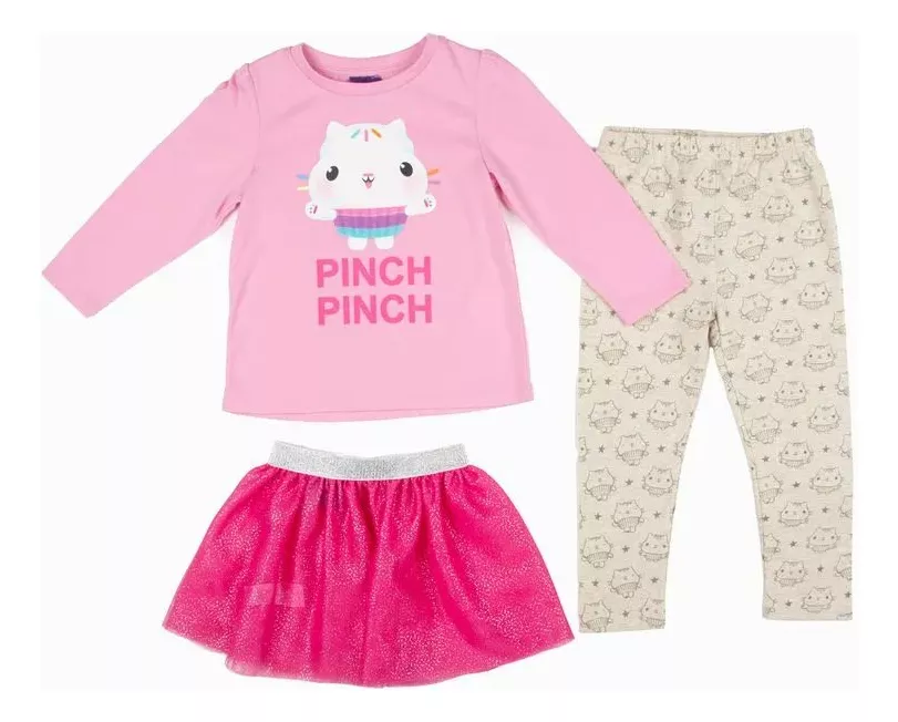 CAKEY GABBY'S DOLLHOUSE CONJUNTO 3 PIEZAS TALLA 2 - 1