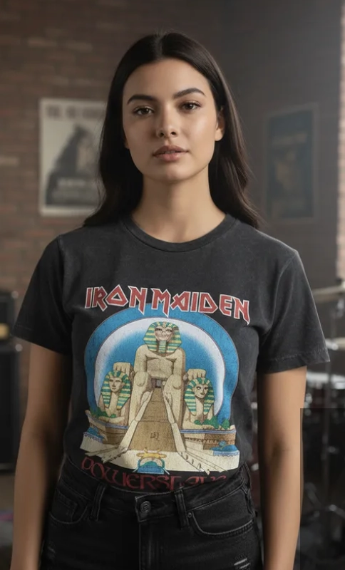 POLERA IRON MAIDEN TALLA M TELA EFECTO DESGASTADO - 2