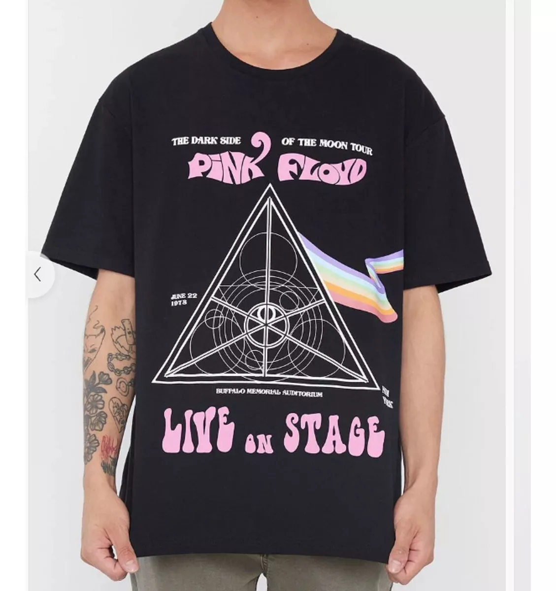 POLERA PINK FLOYD LIVE ON STAGE THE DARK SIDE OF THE MOON - 1