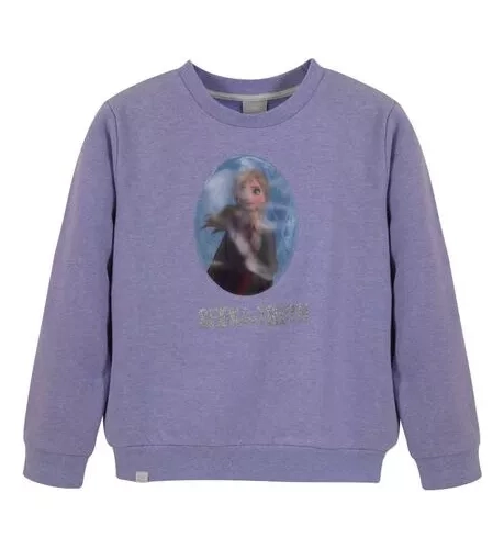POLERON DE NIÑA DISEÑO FROZEN CON HOLOGRAMA TALLA 8 DISNEY - 1