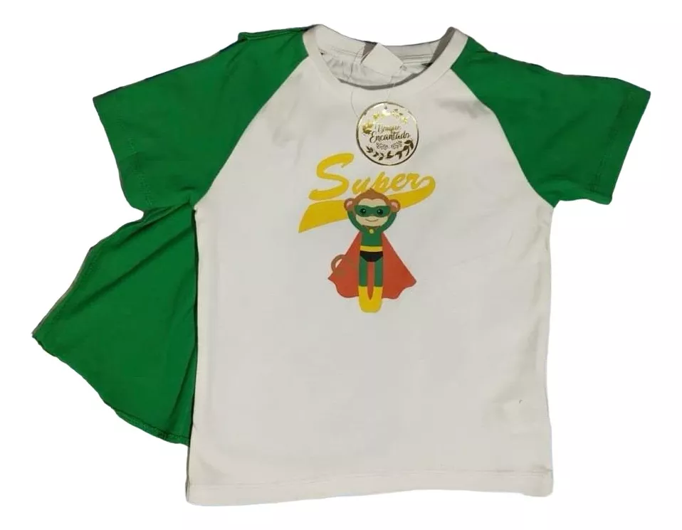 POLERA BOSQUE ENCANTADO CON CAPA DESMONTABLE TALLA 4 - 1