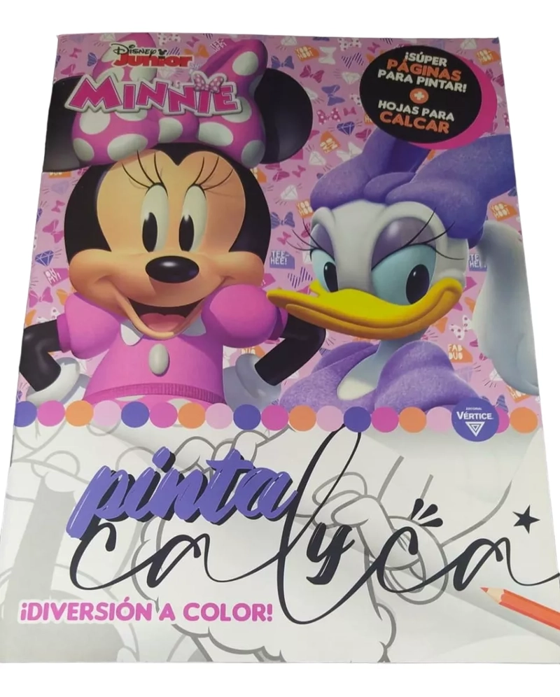 LIBRO PINTA Y CALCA CON MINNIE Y DAISY - 1