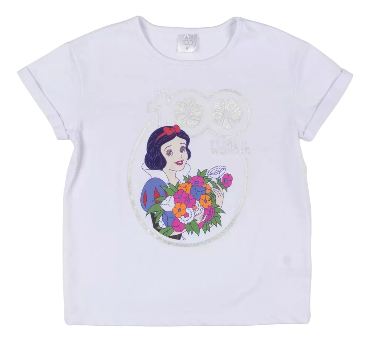 POLERA BLANCA NIEVES - 100 AÑOS DISNEY - TALLA 8 - 1
