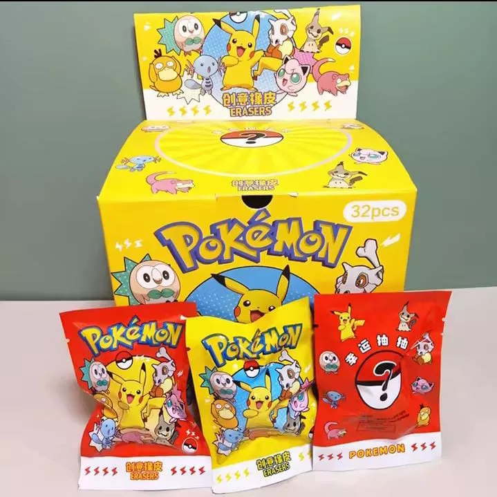 PACK 3 GOMAS DE BORRAR POKEMON - SURTIDAS - 1