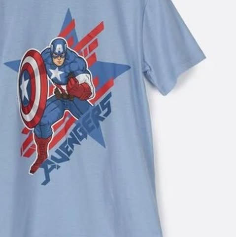 POLERA CAPITAN AMERICA TALLA 8 - 2