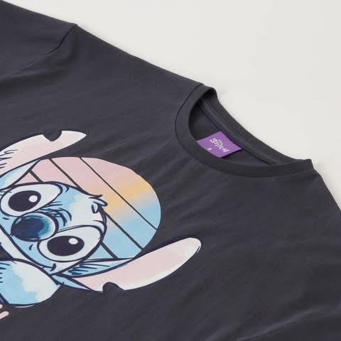 POLERA NIÑA MANGA LARGA DISEÑO STITCH TALLA 8 - 3