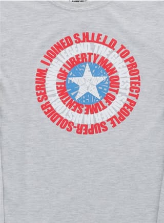 POLERA DE NIÑO MANGA LARGA TALLA 12 DISEÑO CAPITAN AMERICA - 3