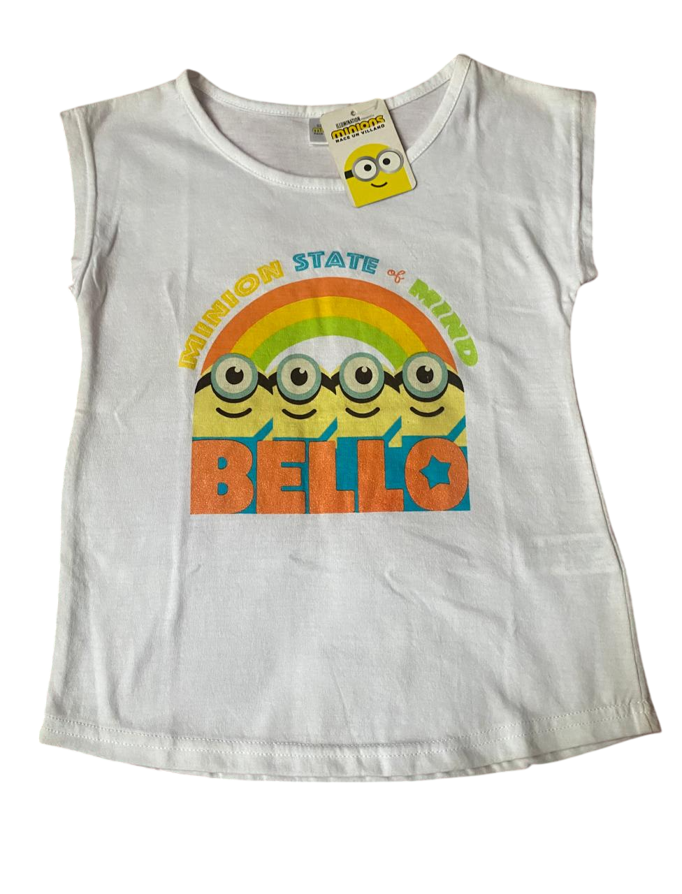 POLERA DE NIÑA TALLA 6 DISEÑO MINIONS - 1