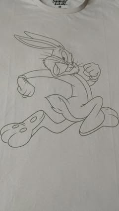 POLERA DE HOMBRE TALLA M DISEÑO BUGS BUNNY LOONEY TUNES - 2