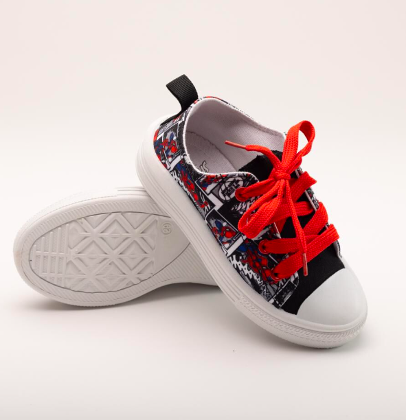 ZAPATILLA DE NIÑO NUMERO 28 LONA Y CORDONES DISEÑO SPIDERMAN MARVEL - 2