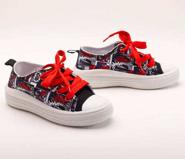 ZAPATILLA DE NIÑO NUMERO 28 LONA Y CORDONES DISEÑO SPIDERMAN MARVEL - 4