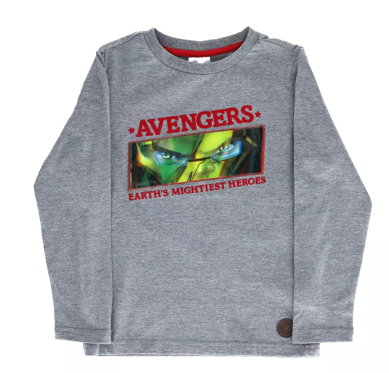 POLERA DE NIÑO TALLA 14 MANGA LARGA DISEÑO AVENGERS HOLOGRAMA HULK E IRON MAN - 1