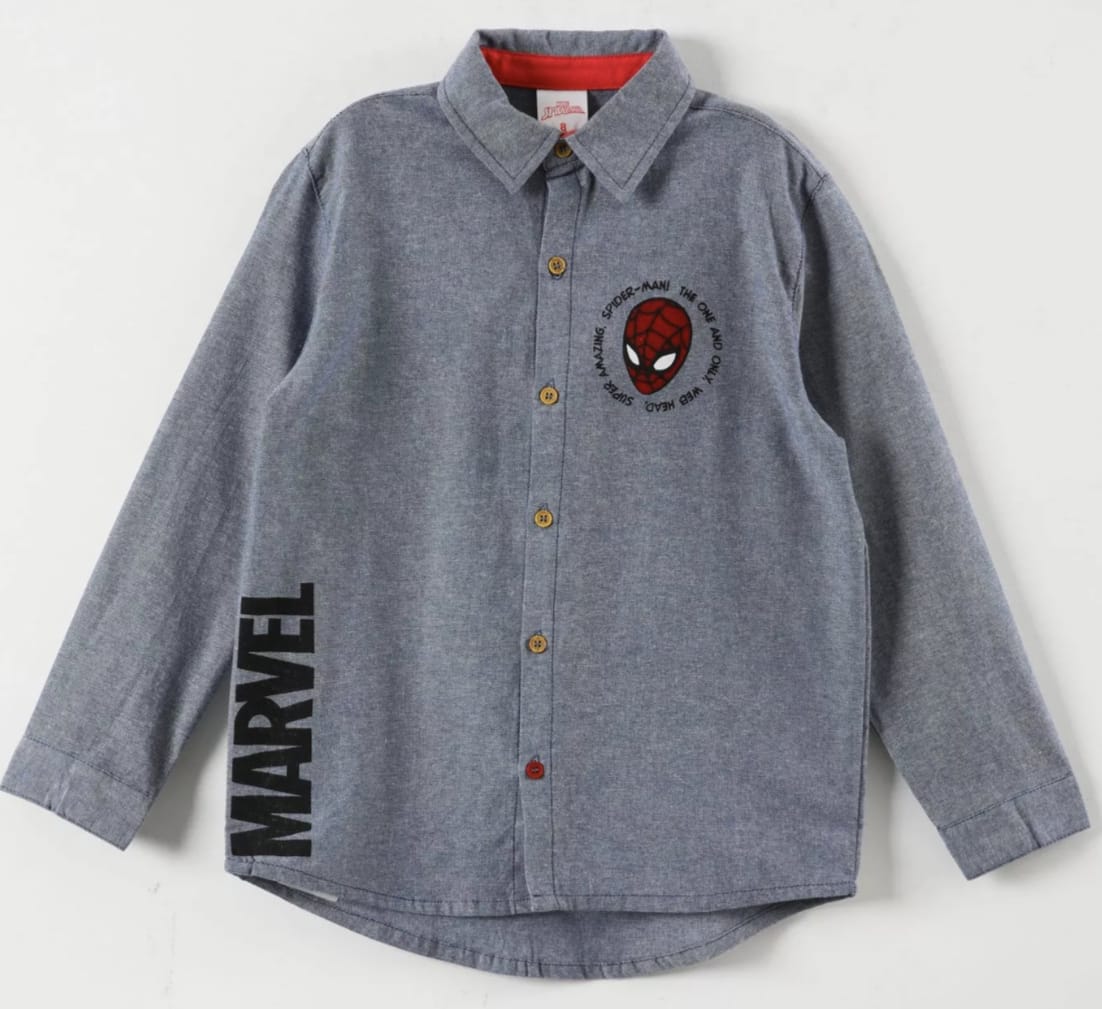 CAMISA DE NIÑO TALLA 8 DISEÑO SPIDERMAN MARVEL - 1